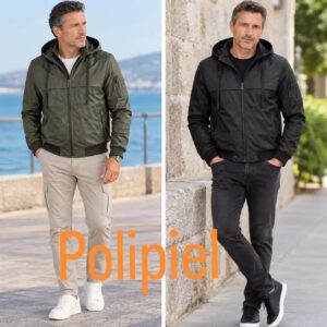 Cazadora polipiel hombre